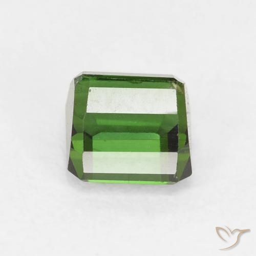 Turmalina verde escuro Natural 0.78ct, Corte Octógono / Esmeralda, VVS