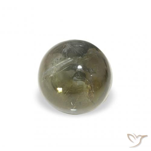 Turmalina Verde amarelado Natural 1.11ct, Redondo, Transparente