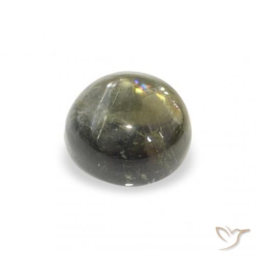 Turmalina Verde amarelado Natural 1.11ct, Redondo, Transparente