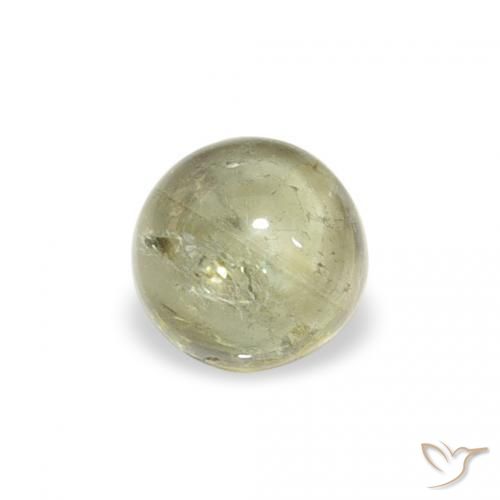 Turmalina Verde amarelado Natural 0.65ct, Redondo, Transparente