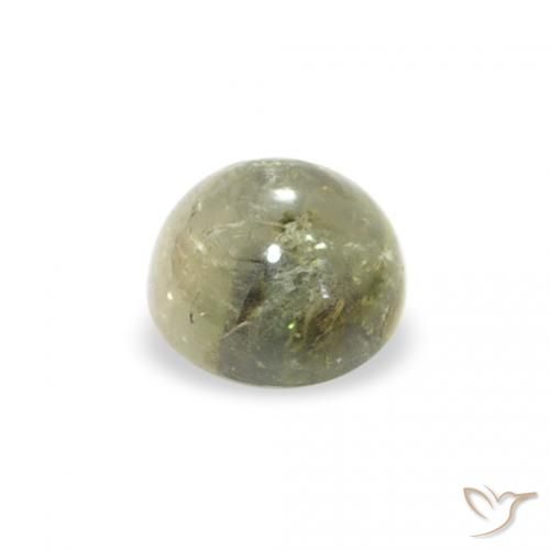 Turmalina Verde amarelado Natural 0.65ct, Redondo, Transparente