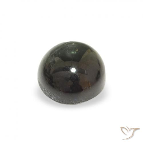 Turmalina Verde escuro Natural 0.64ct, Redondo, Transparente