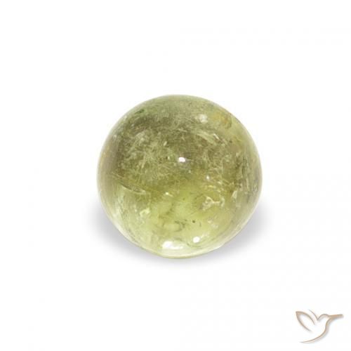 Turmalina Verde Limão Pálido Natural 0.63ct, Redondo, Transparente
