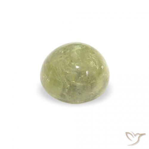 Turmalina Verde Limão Pálido Natural 0.63ct, Redondo, Transparente