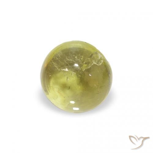 Turmalina verde quente Natural 0.56ct, Redondo, Transparente