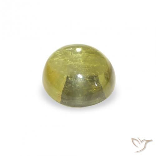 Turmalina verde quente Natural 0.56ct, Redondo, Transparente