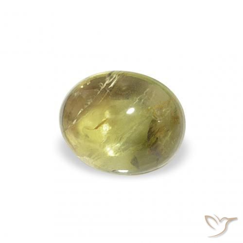 Turmalina verde quente Natural 0.76ct, oval, Transparente
