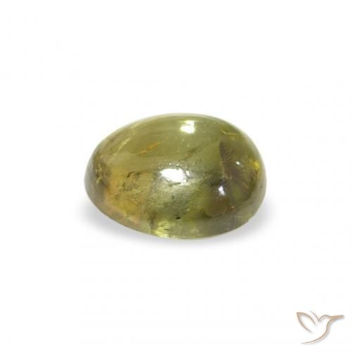 Turmalina verde quente Natural 0.76ct, oval, Transparente