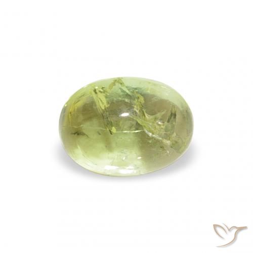 0.77ct Natural verde quente Turmalina, oval, Transparente
