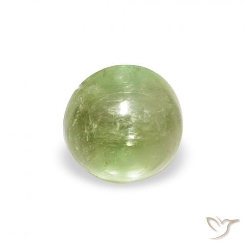 0.57ct Natural Verde amarelado Turmalina, Redondo, Transparente