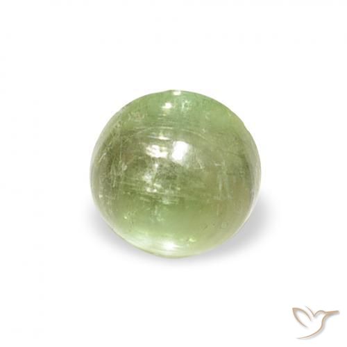 Turmalina Verde amarelado Natural 0.57ct, Redondo, Transparente
