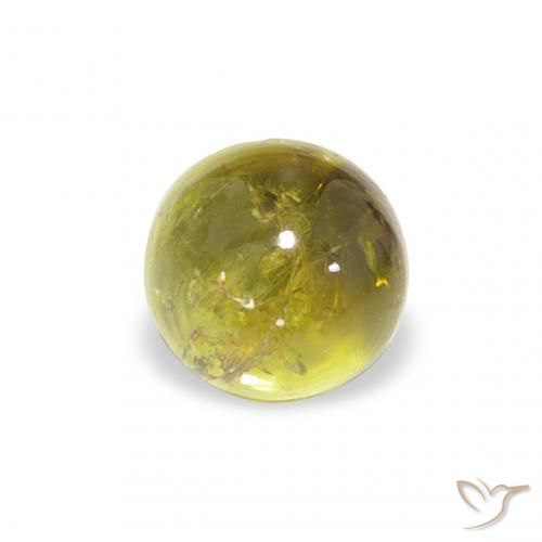 Turmalina verde quente Natural 1.12ct, Redondo, Transparente