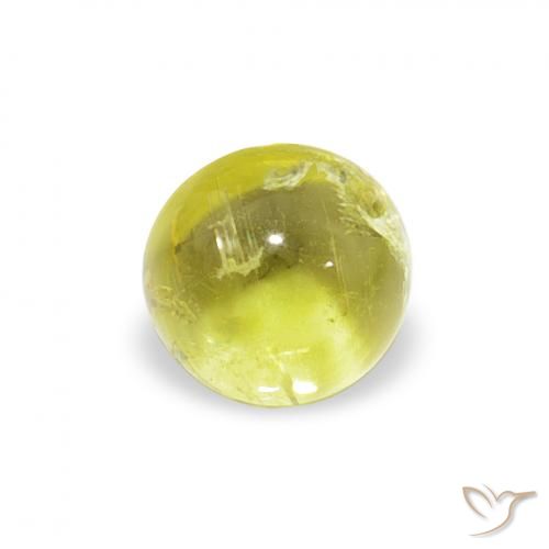 0.57ct Natural amarelo médio Turmalina, Redondo, Transparente