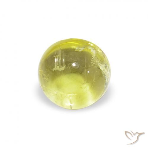 Turmalina amarelo médio Natural 0.57ct, Redondo, Transparente