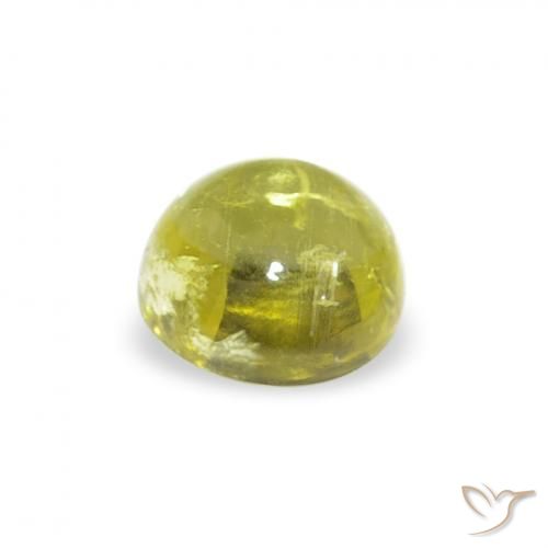 Turmalina amarelo médio Natural 0.57ct, Redondo, Transparente
