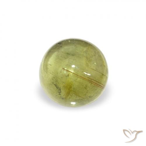 Turmalina Limão amarelo Natural 0.53ct, Redondo, Transparente