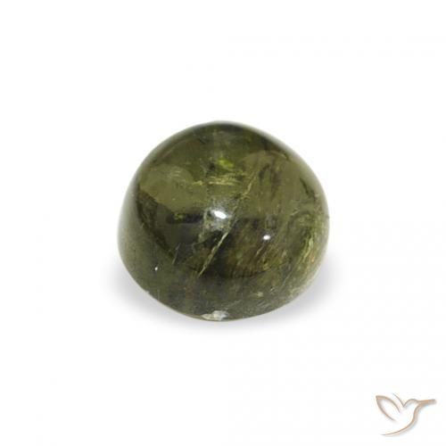Turmalina verde quente Natural 0.75ct, Redondo, Transparente