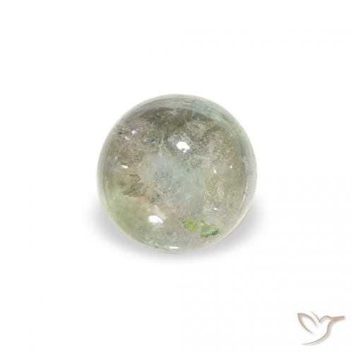 Turmalina verde quente Natural 0.60ct, Redondo, Transparente
