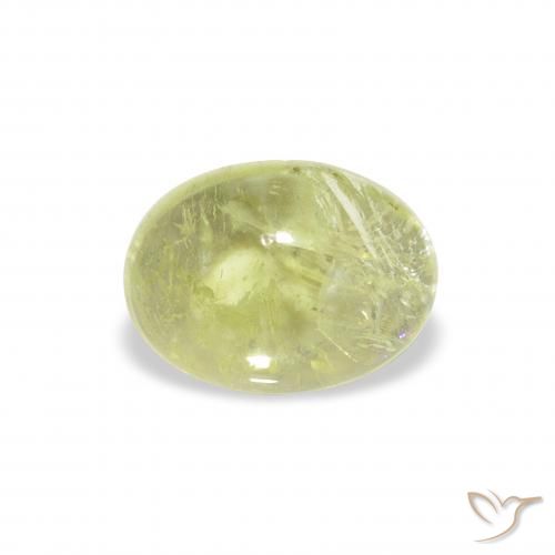 1.45ct Natural Verde limão Turmalina, oval, Transparente