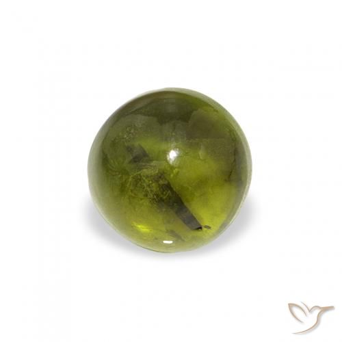0.67ct Natural Verde floresta Turmalina, Redondo, Transparente