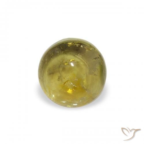 Turmalina Verde Terroso Natural 0.67ct, Redondo, Transparente
