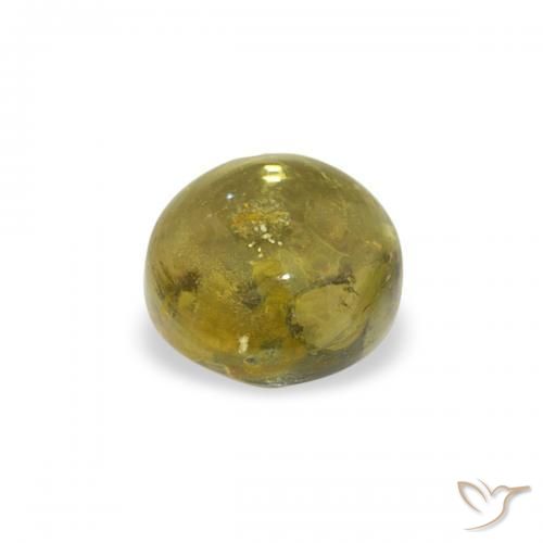 Turmalina Verde Terroso Natural 0.67ct, Redondo, Transparente