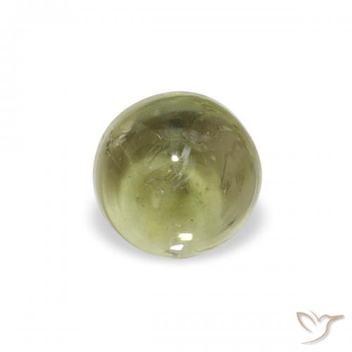 0.71ct Natural Verde amarelado Turmalina, Redondo, Transparente
