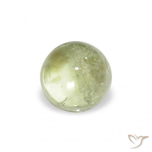 0.62ct Natural Amarelo verde Turmalina, Redondo, Transparente