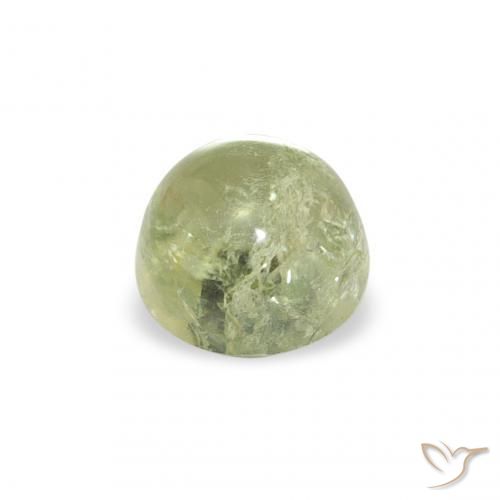 Turmalina Amarelo verde Natural 0.62ct, Redondo, Transparente