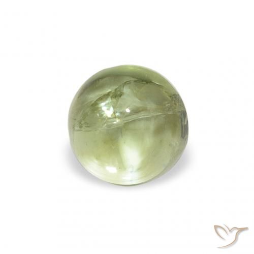 0.64ct Natural Amarelo verde Turmalina, Redondo, Transparente