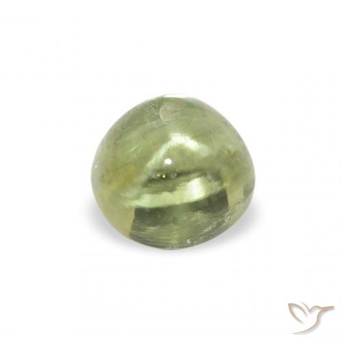 Turmalina Amarelo verde Natural 0.64ct, Redondo, Transparente