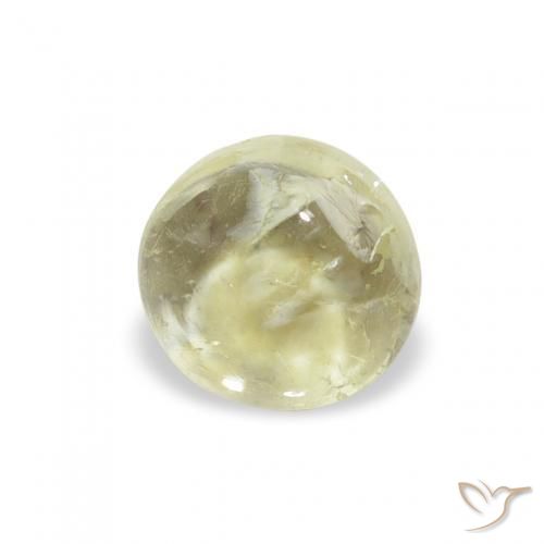 Turmalina Medium Light-Yellow Natural 0.88ct, Redondo, Transparente
