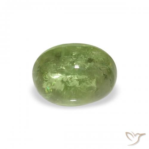 0.79ct Natural Verde médio Turmalina, oval, Transparente