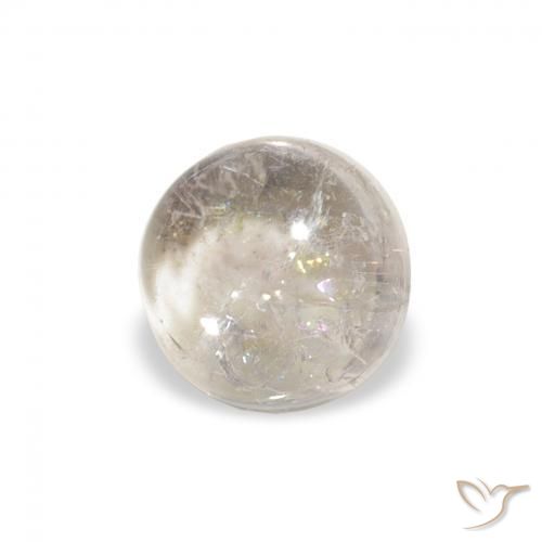 Turmalina Cinza claro Natural 0.94ct, Redondo, Transparente