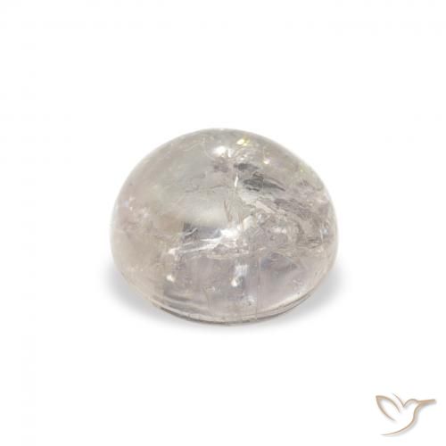 Turmalina Cinza claro Natural 0.94ct, Redondo, Transparente