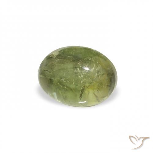 Turmalina Verde Terroso Natural 0.84ct, oval, Transparente