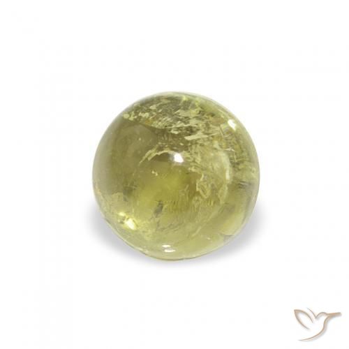 Turmalina Verde Terroso Quente Natural 0.72ct, Redondo, Transparente