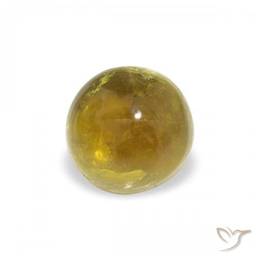 Turmalina Dourado Amarelado Natural 0.69ct, Redondo, Transparente