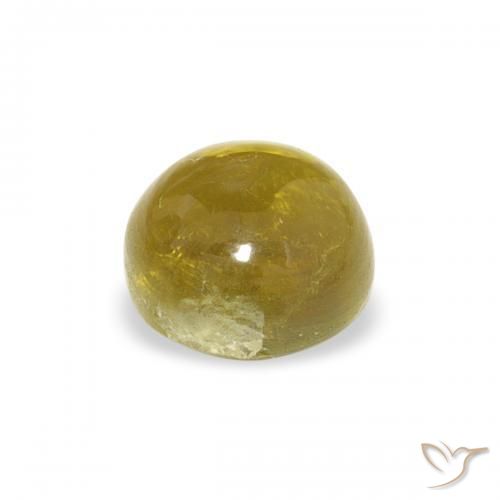 Turmalina Dourado Amarelado Natural 0.69ct, Redondo, Transparente
