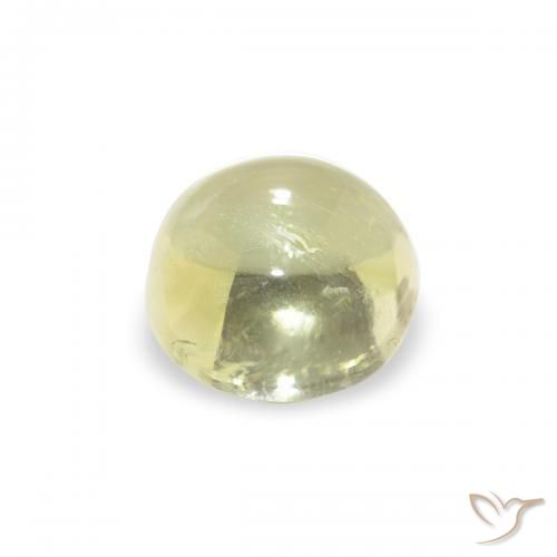 Turmalina Amarelo verde Natural 0.64ct, Redondo, Transparente