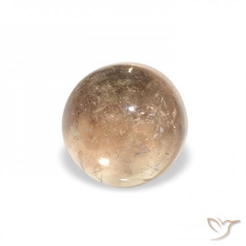 Turmalina Laranja Dourado Natural 1.29ct, Redondo, Transparente