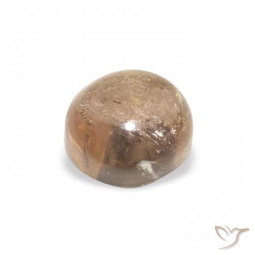Turmalina Laranja Dourado Natural 1.29ct, Redondo, Transparente