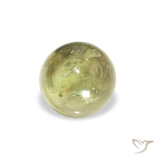 1.35ct Natural Verde Terroso Quente Turmalina, Redondo, Transparente
