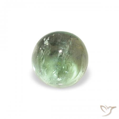Turmalina Medium Light-Green Natural 0.66ct, Redondo, Transparente