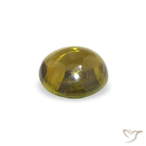 Turmalina Verde Terroso Natural 0.37ct, Redondo, Transparente