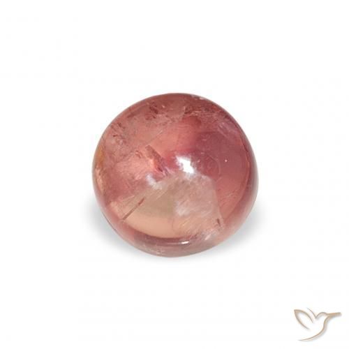 Turmalina Rosa brilhante Natural 1.31ct, Redondo, Transparente