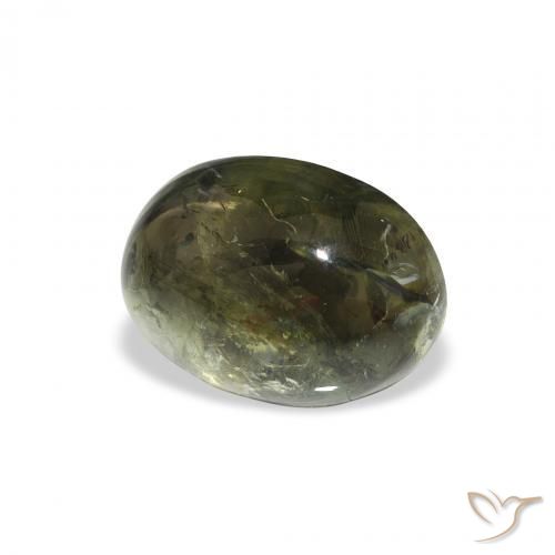 Turmalina verde escuro Natural 1.82ct, oval, Transparente