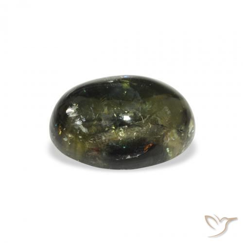 Turmalina verde escuro Natural 1.82ct, oval, Transparente