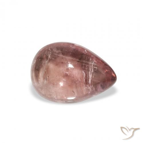 Turmalina Laranja Rosa Natural 1.66ct, Formato de pêra, Transparente