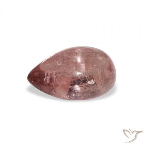 Turmalina Laranja Rosa Natural 1.66ct, Formato de pêra, Transparente